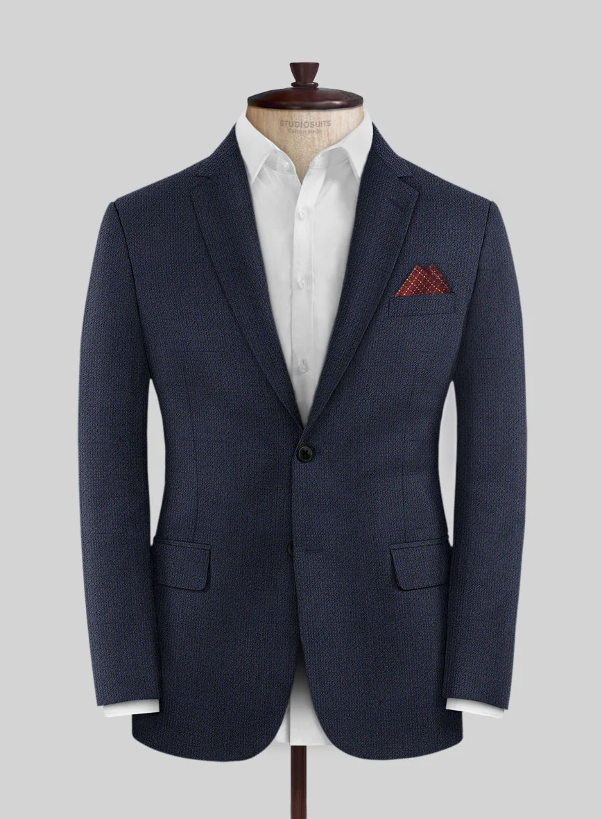 Scabal Tornado Floras Blue Wool Suit - Image 3