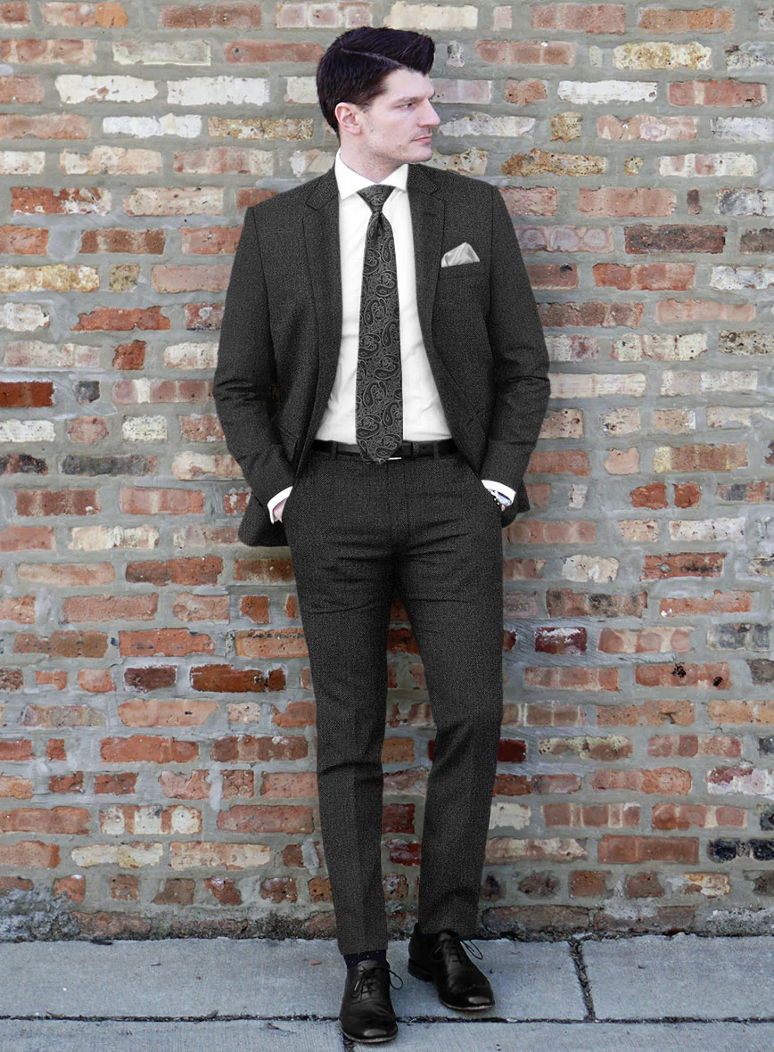 Scabal Tornado Gallo Charcoal Wool Suit - Image 2