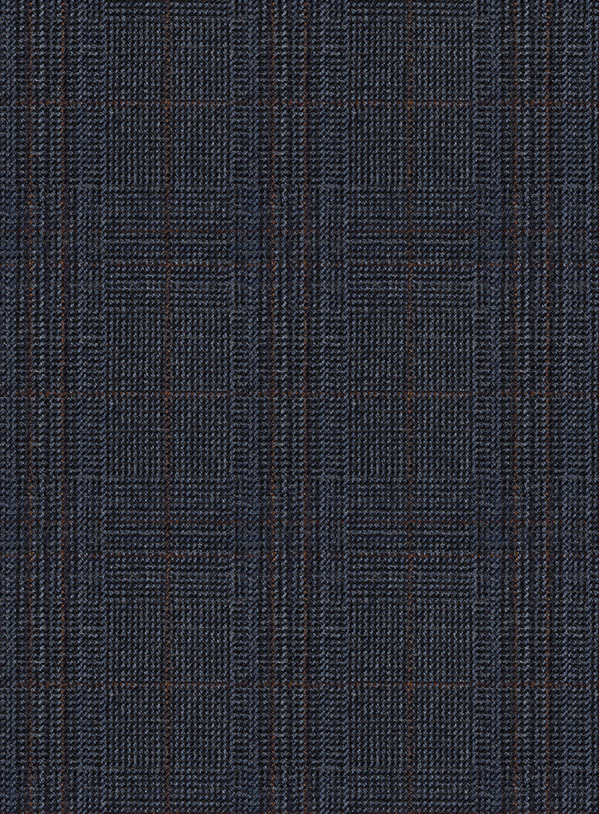 Scabal Tornado Glen Blue Wool Suit - Image 6