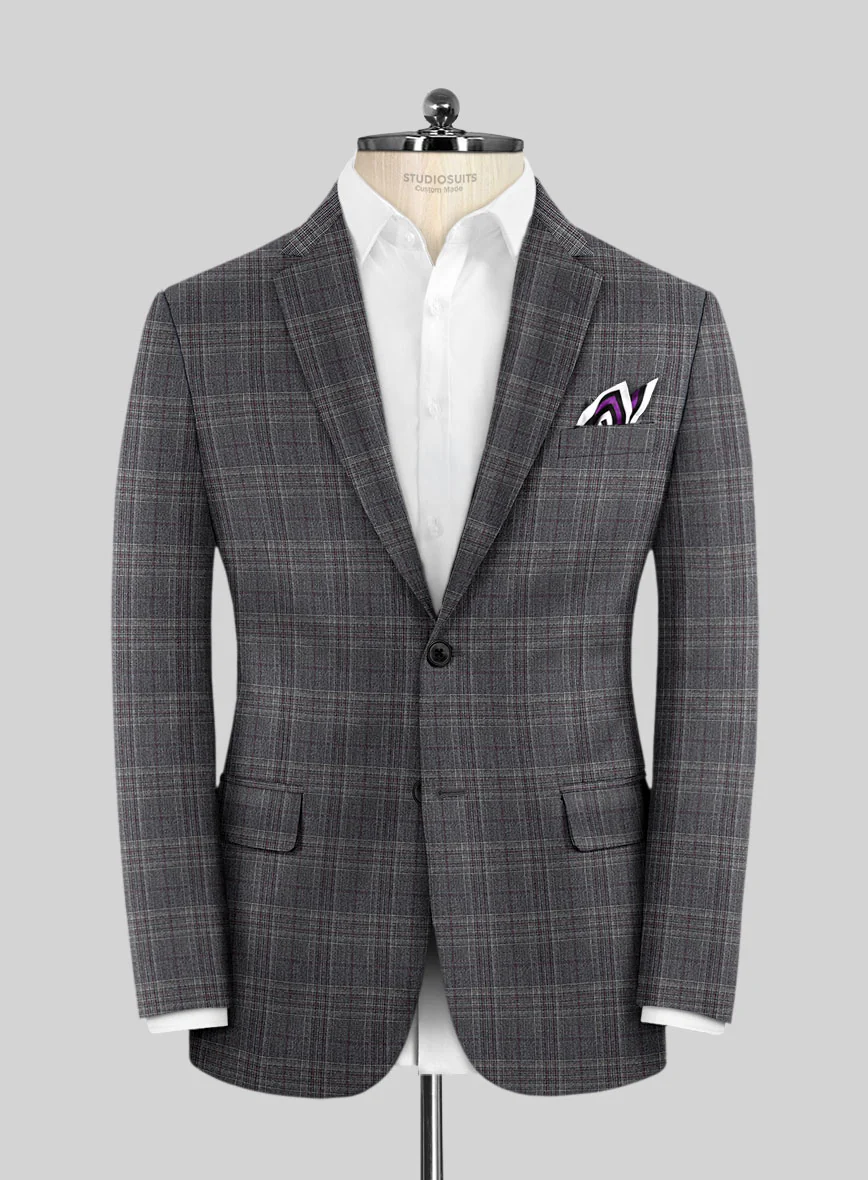 Scabal Tornado Glen Gray Wool Suit - Image 3