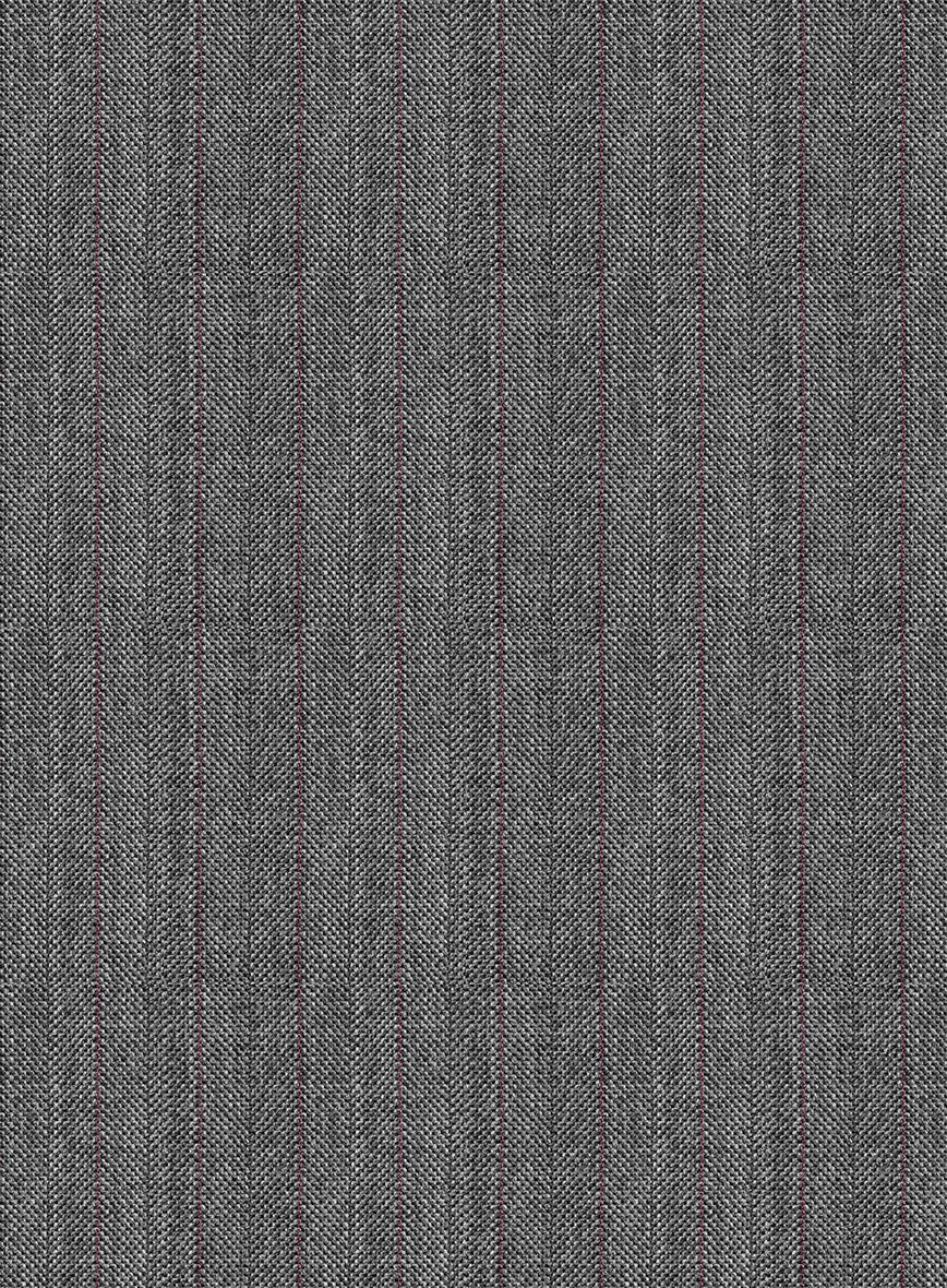 Scabal Tornado Herringbone Mid Gray Wool Jacket - Image 2