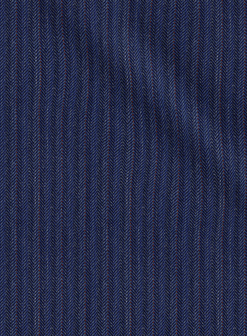 Scabal Tornado Herringbone Royal Blue Wool Jacket - Image 2
