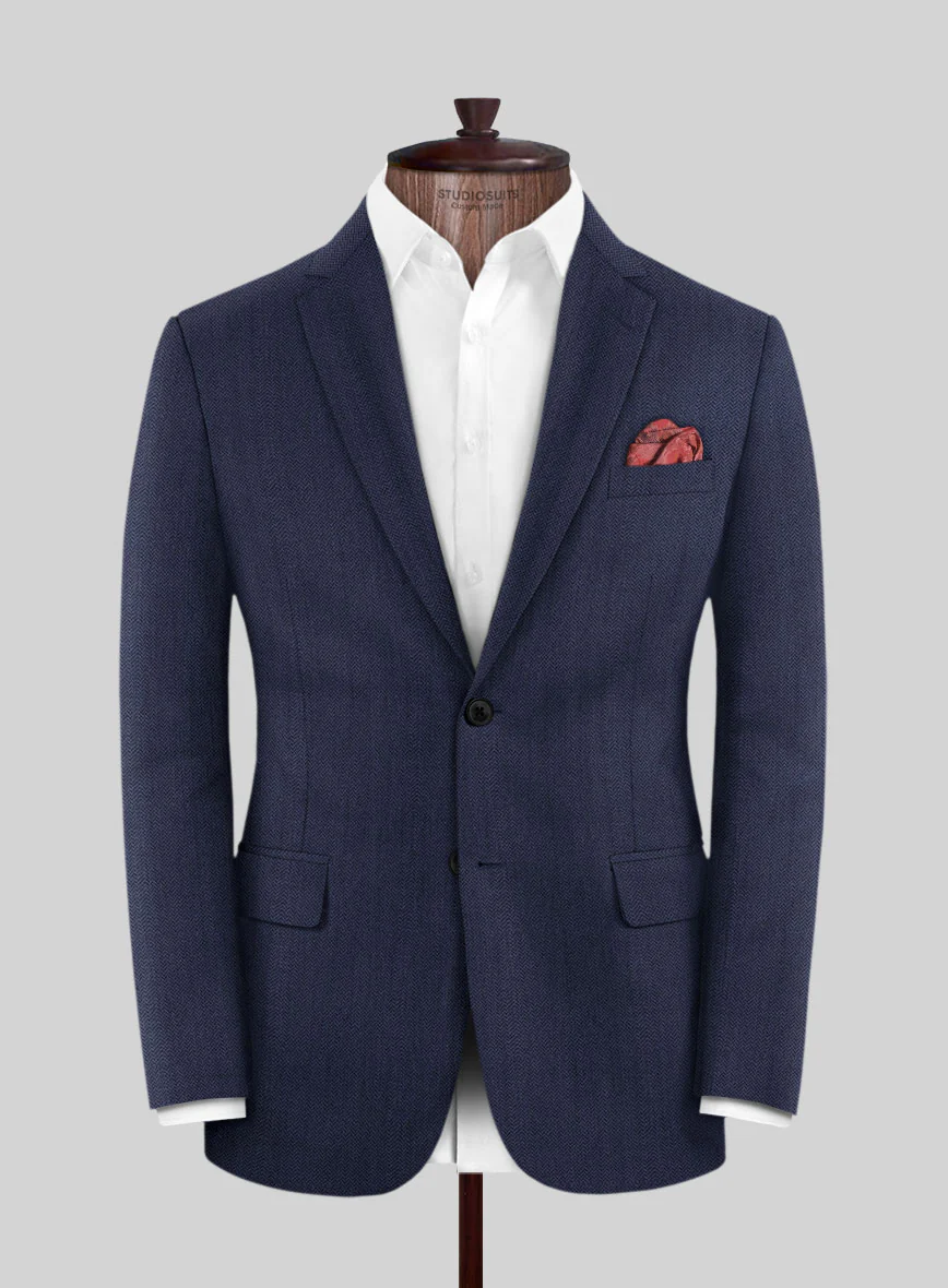 Scabal Tornado Naquez Blue Wool Suit - Image 3
