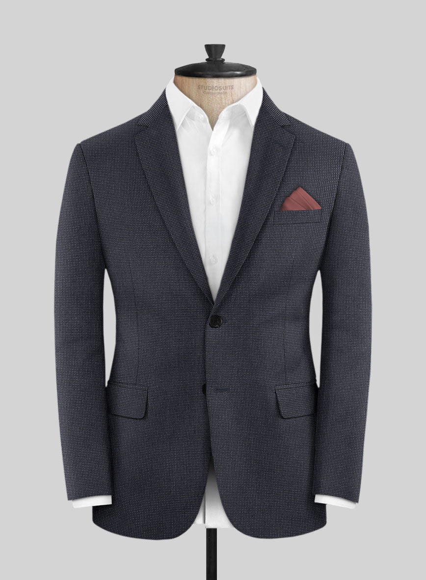 Scabal Tornado Pin Check Blue Wool Suit - Image 3