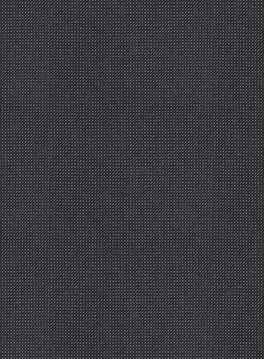 Scabal Tornado Pin Check Dark Blue Wool Pants - Image 2