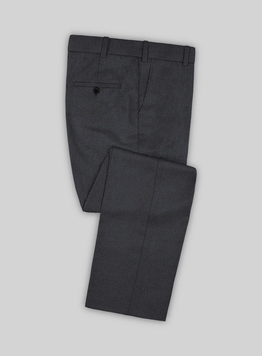 Scabal Tornado Pin Check Dark Blue Wool Suit - Image 4
