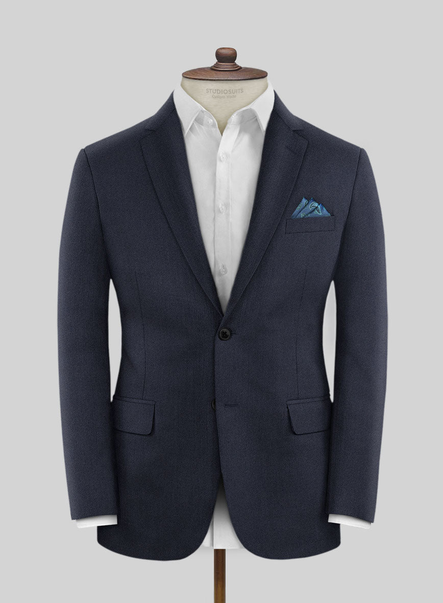 Scabal Tornado Rez Blue Wool Suit - Image 3