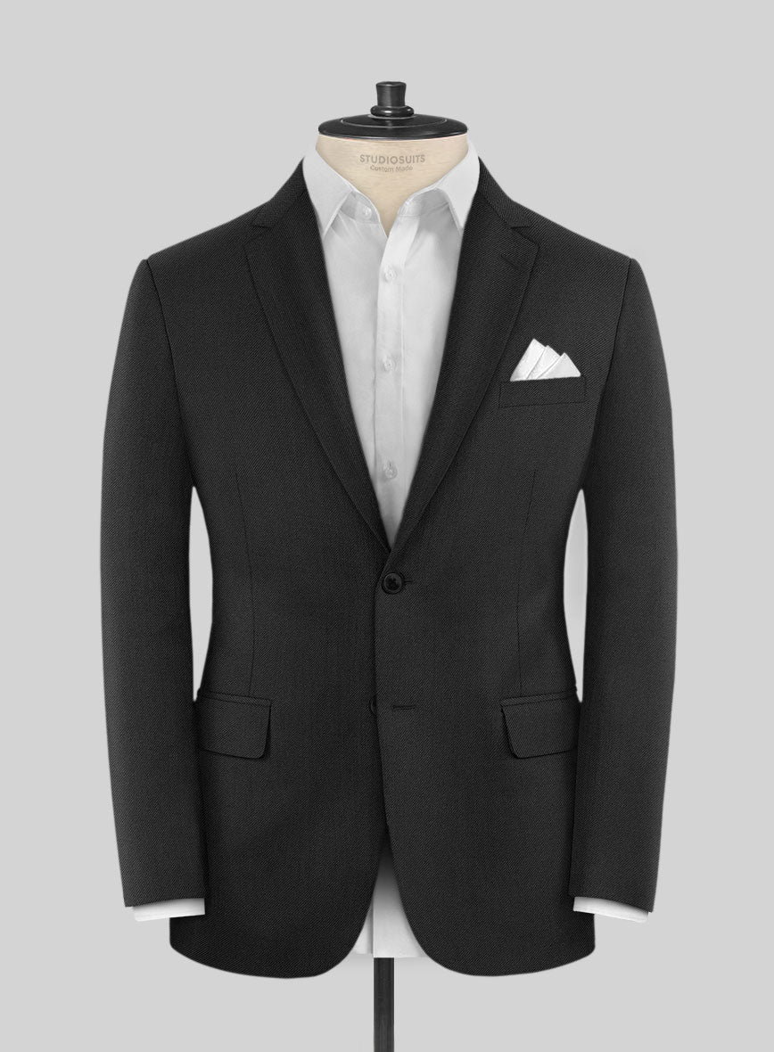 Scabal Tornado Shico Black Wool Suit - Image 3