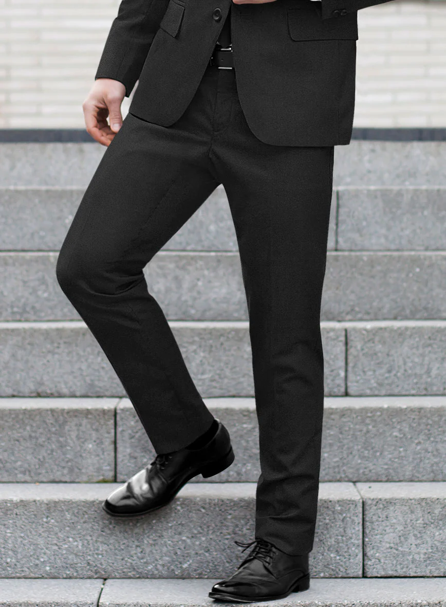 Scabal Tornado Shico Black Wool Suit - Image 4