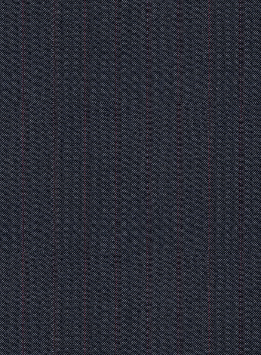 Scabal Tornado Stripes Midnight Blue Wool Suit - Image 6
