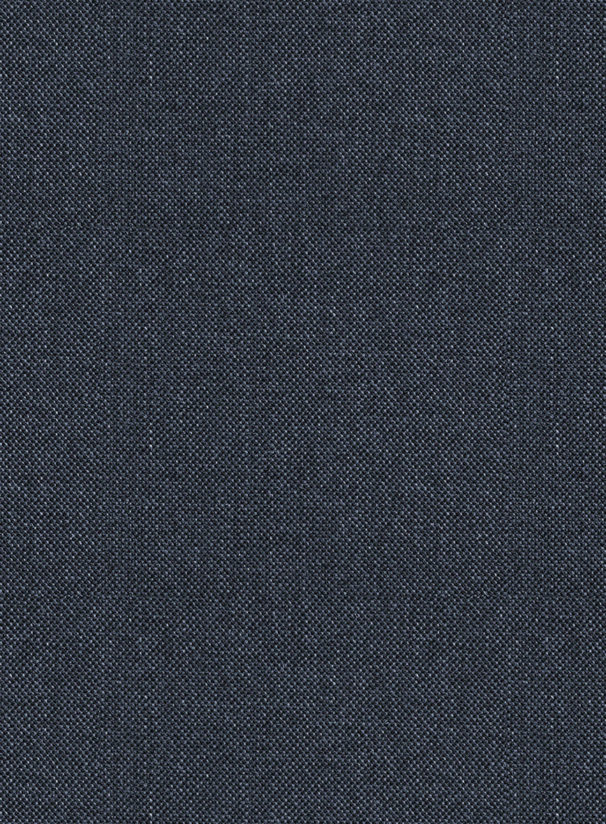Scabal Tornado Twill Blue Wool Pants - Image 2