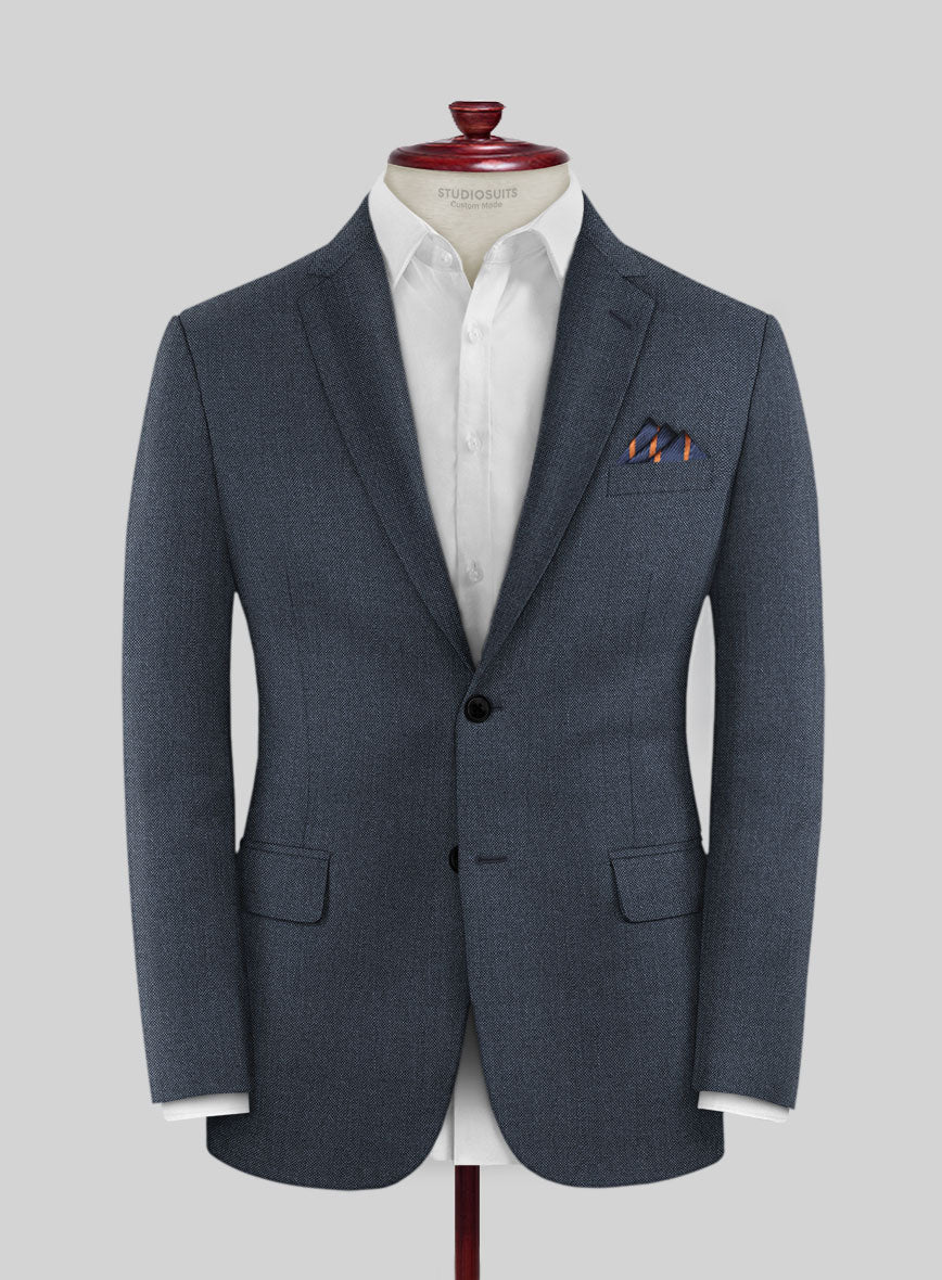 Scabal Tornado Twill Blue Wool Suit - Image 3