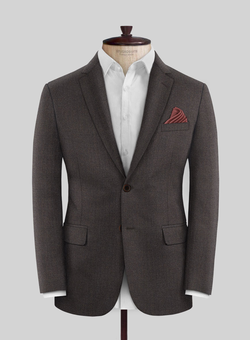 Scabal Tornado Twill Brown Wool Suit - Image 3