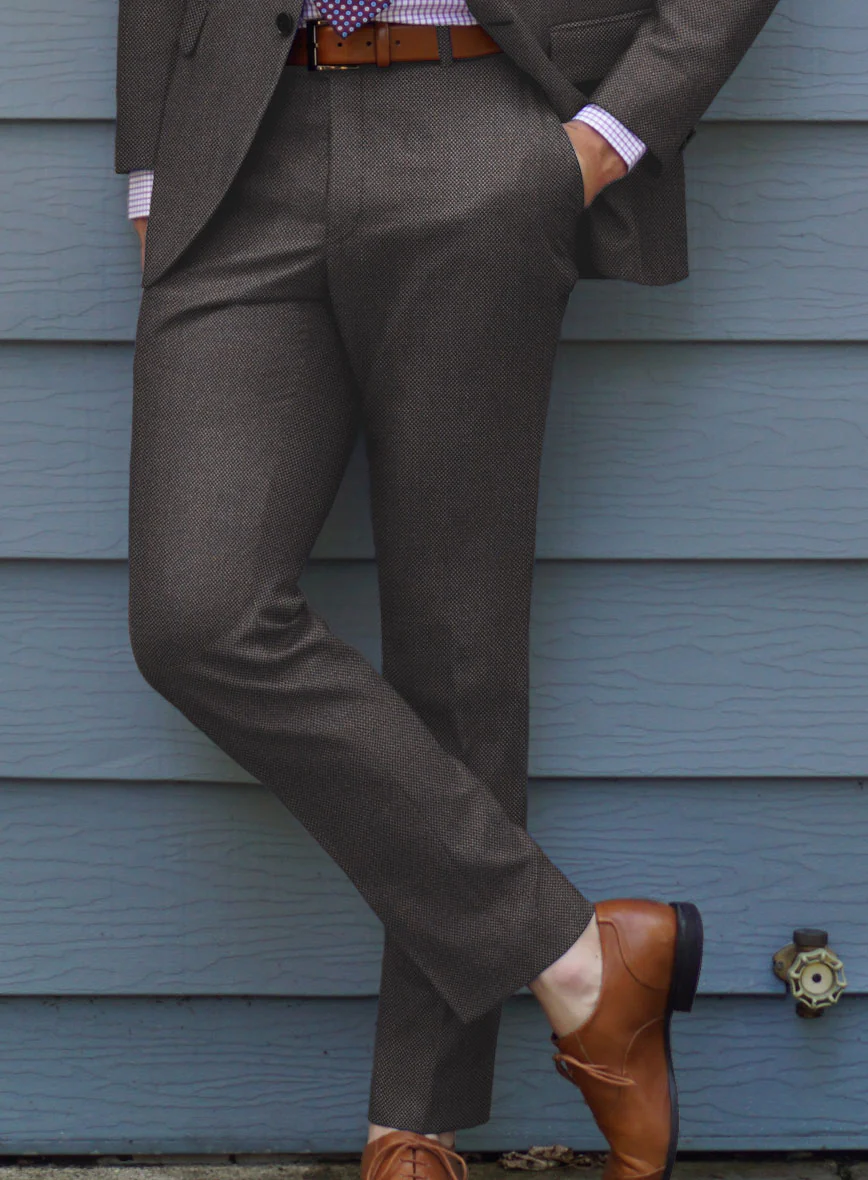 Scabal Tornado Twill Brown Wool Suit - Image 4