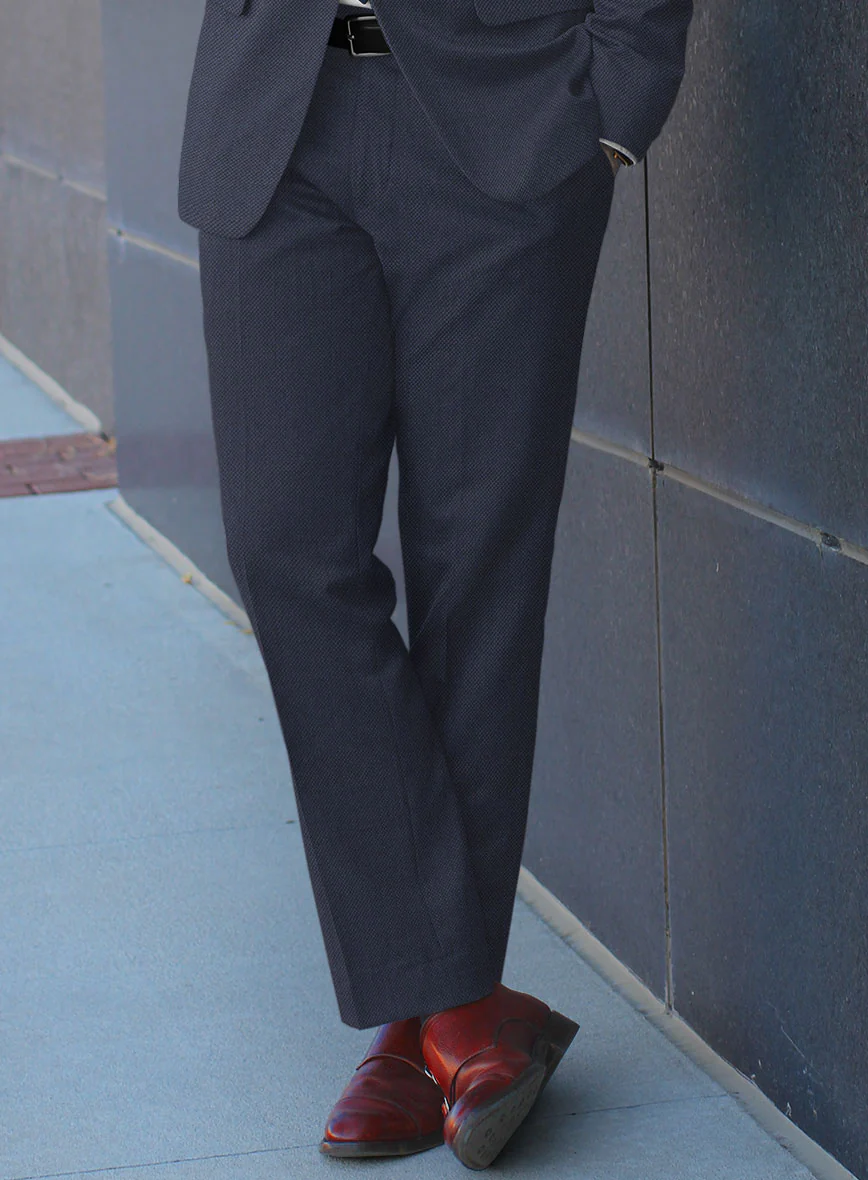 Scabal Tornado Twill Navy Blue Wool Suit - Image 4