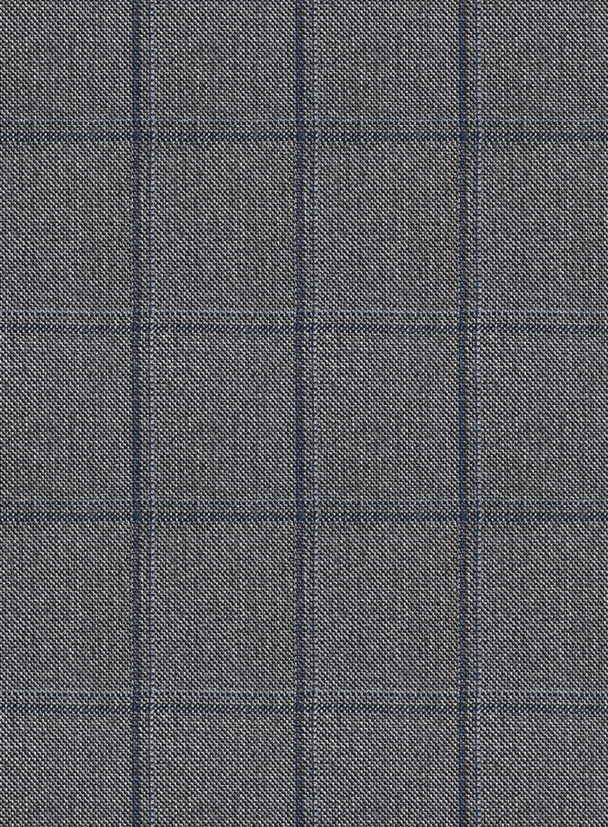 Scabal Tornado Windowpane Gray Wool Jacket - Image 2