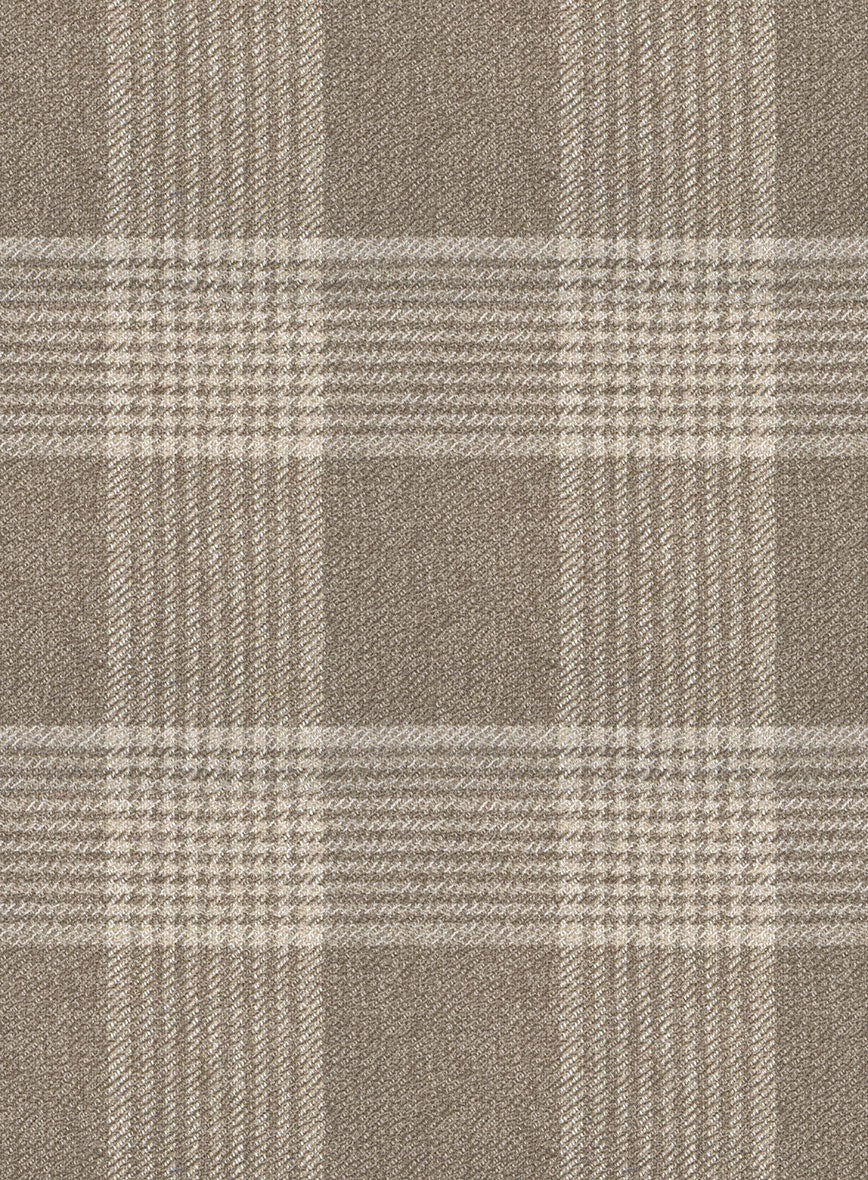 Scabal Tortilla Brown Checks Wool Jacket - Image 3