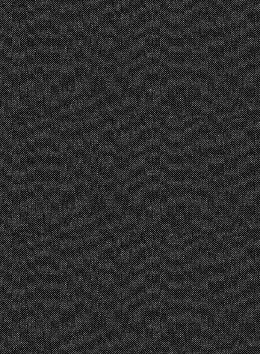 Scabal Ugeni Herringbone Charcoal Wool Suit - Image 7