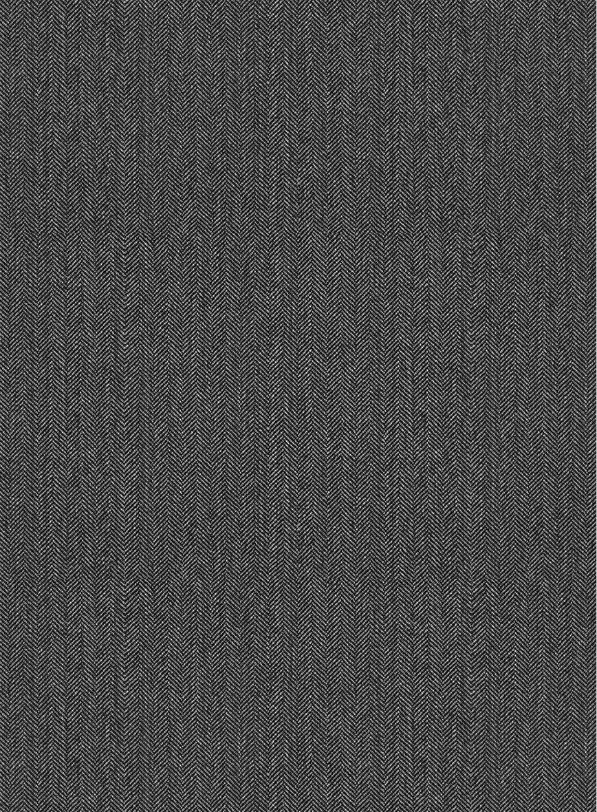 Scabal Uran Herringbone Gray Wool Jacket - Image 2