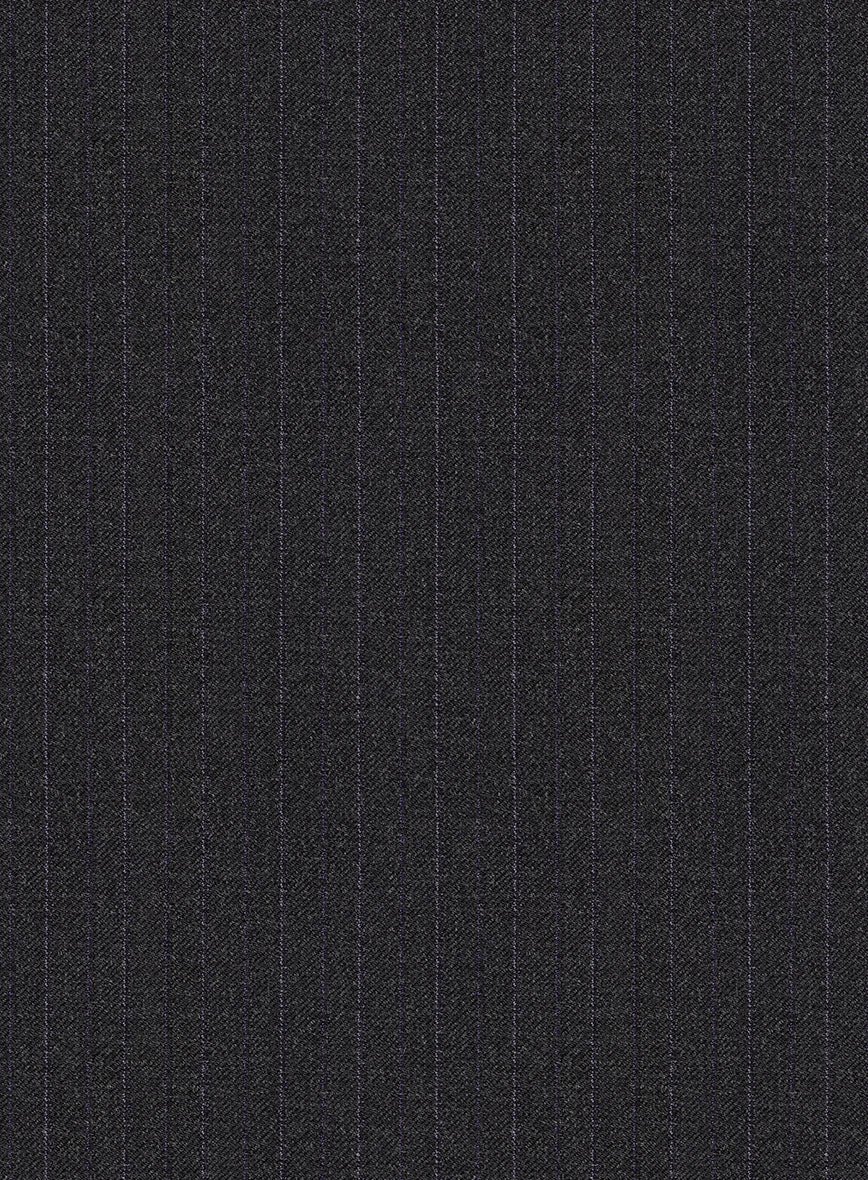Scabal Urnino Stripe Charcoal Wool Suit - Image 7