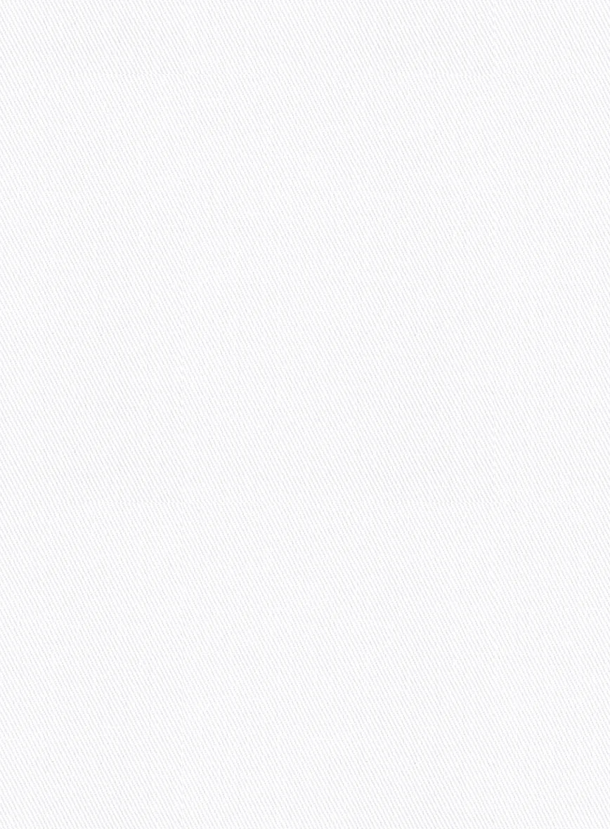 Scabal White Cotton Stretch Pants - Image 2