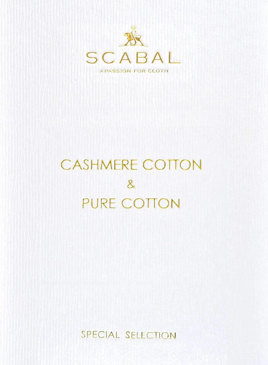 Scabal White Cotton Stretch Pants - Image 3