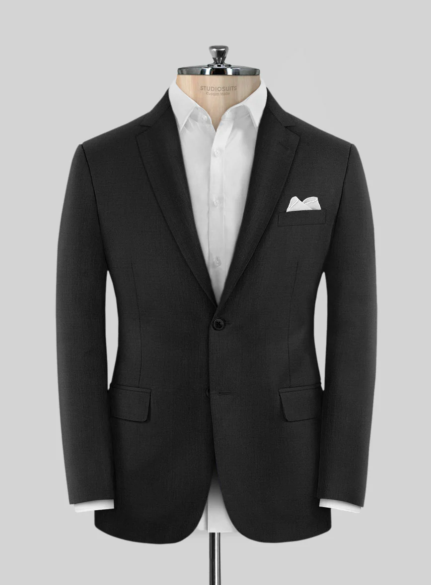 Scabal Xadat Black Wool Suit - Image 3