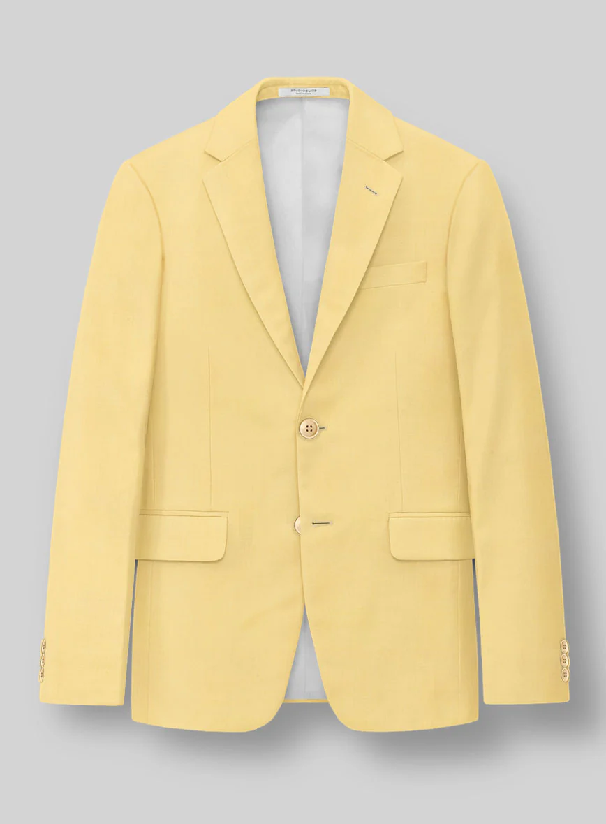 Scabal Yellow Wool Jacket - Image 3