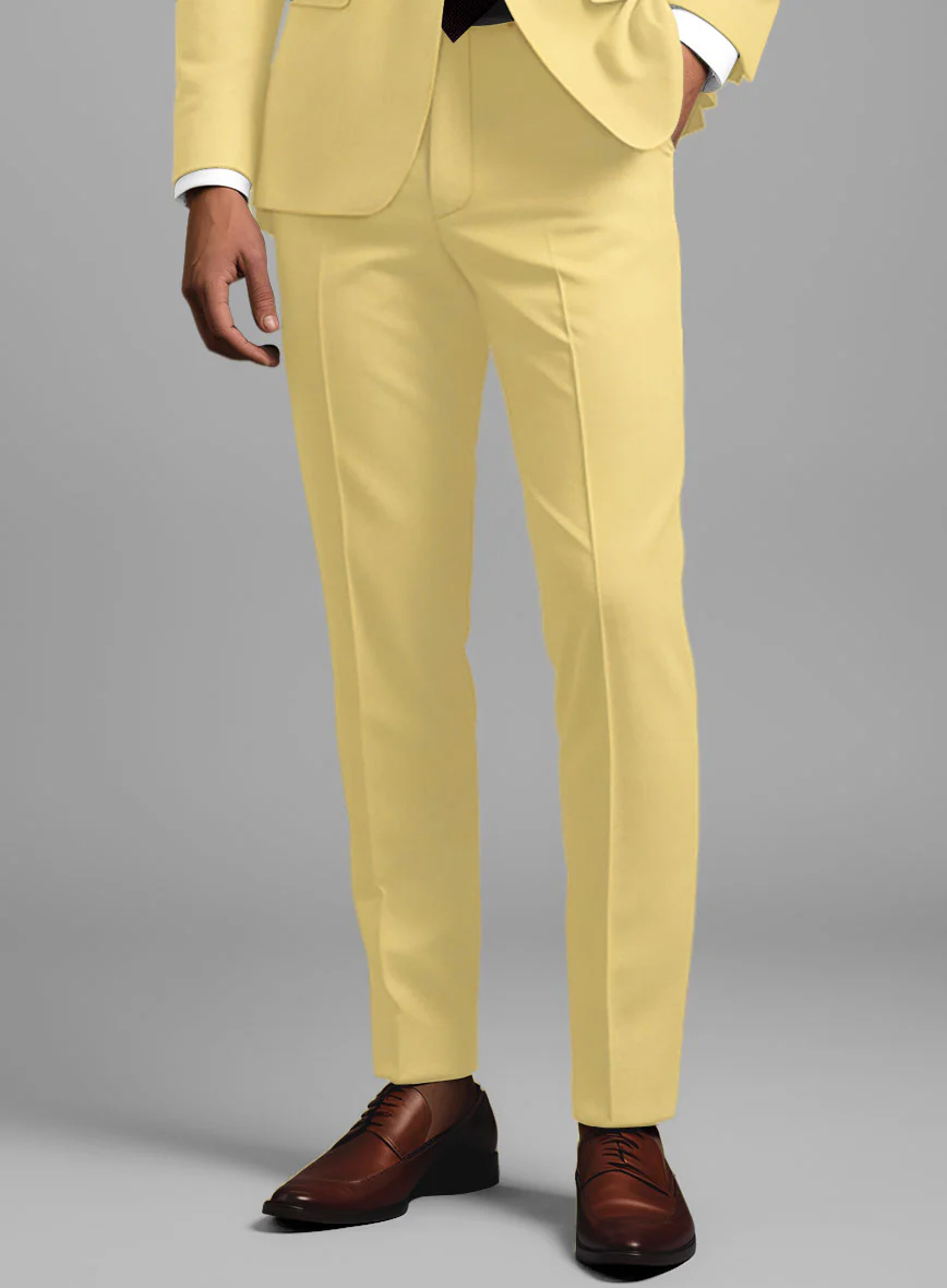 Scabal Yellow Wool Pants - Image 2