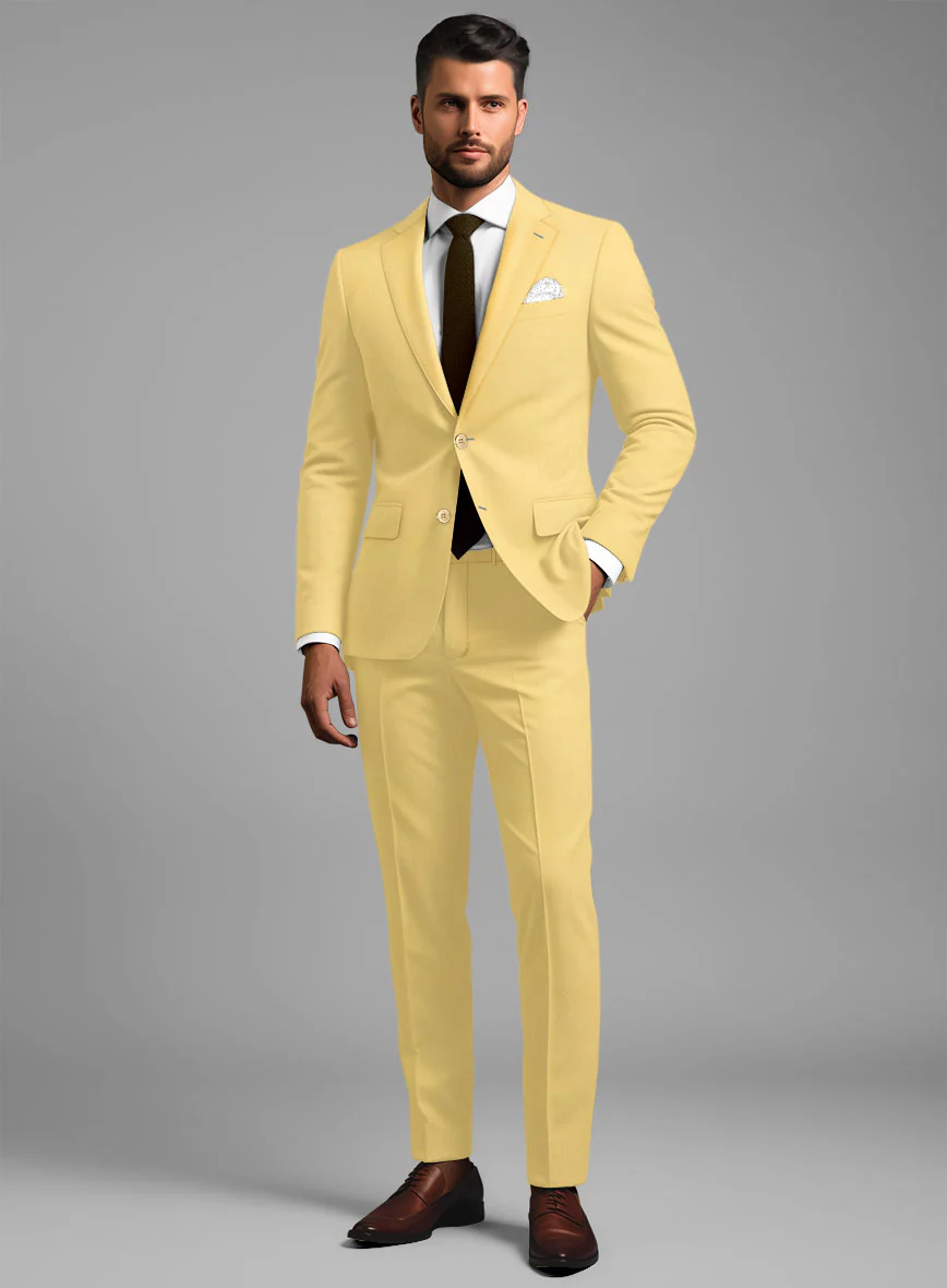 Scabal Yellow Wool Suit - Image 2
