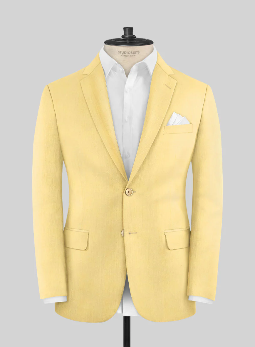 Scabal Yellow Wool Suit - Image 3