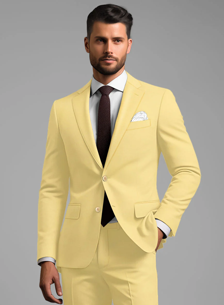 Scabal Yellow Wool Suit - Image 4
