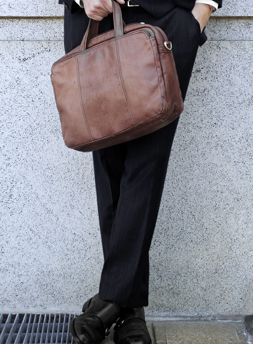 Scabal Zoillo Stripe Blue Wool Pants - Image 2