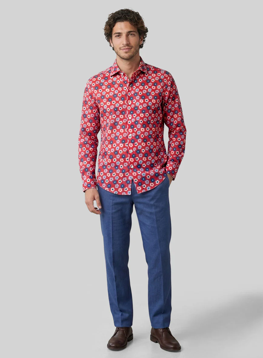 Scarlet Meadow Feather Cotton Shirt - Image 4