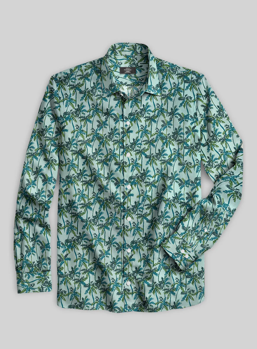 Sea Fern Cotton Lycra Shirt - Image 3