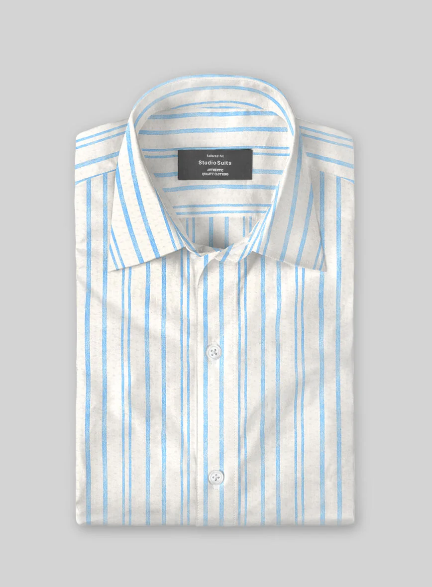 Seabreeze Stripe Cotton Lycra Shirt - Image 2