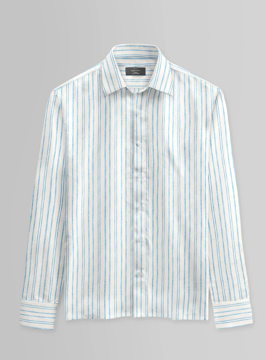 Seabreeze Stripe Cotton Lycra Shirt - Image 3