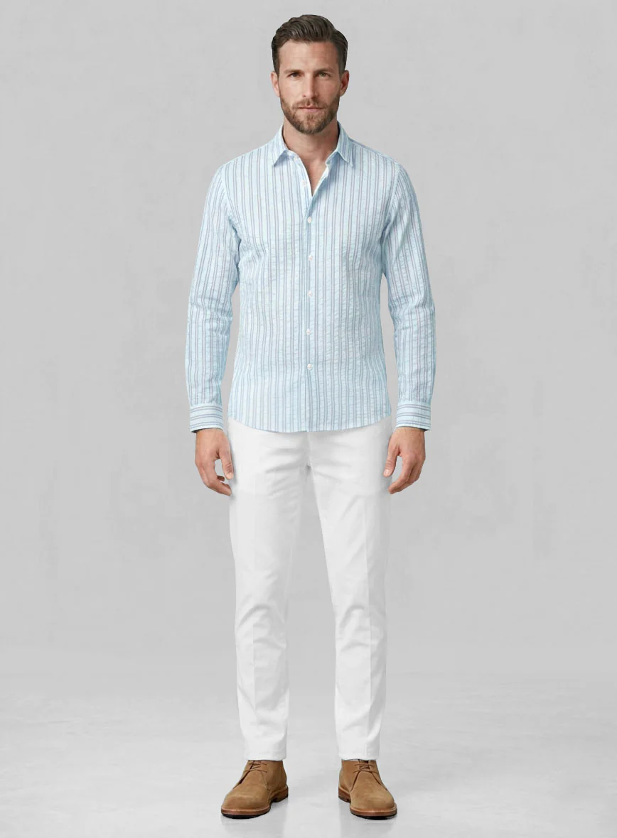 Seafoam Cotton Tencel Shirt - Image 4
