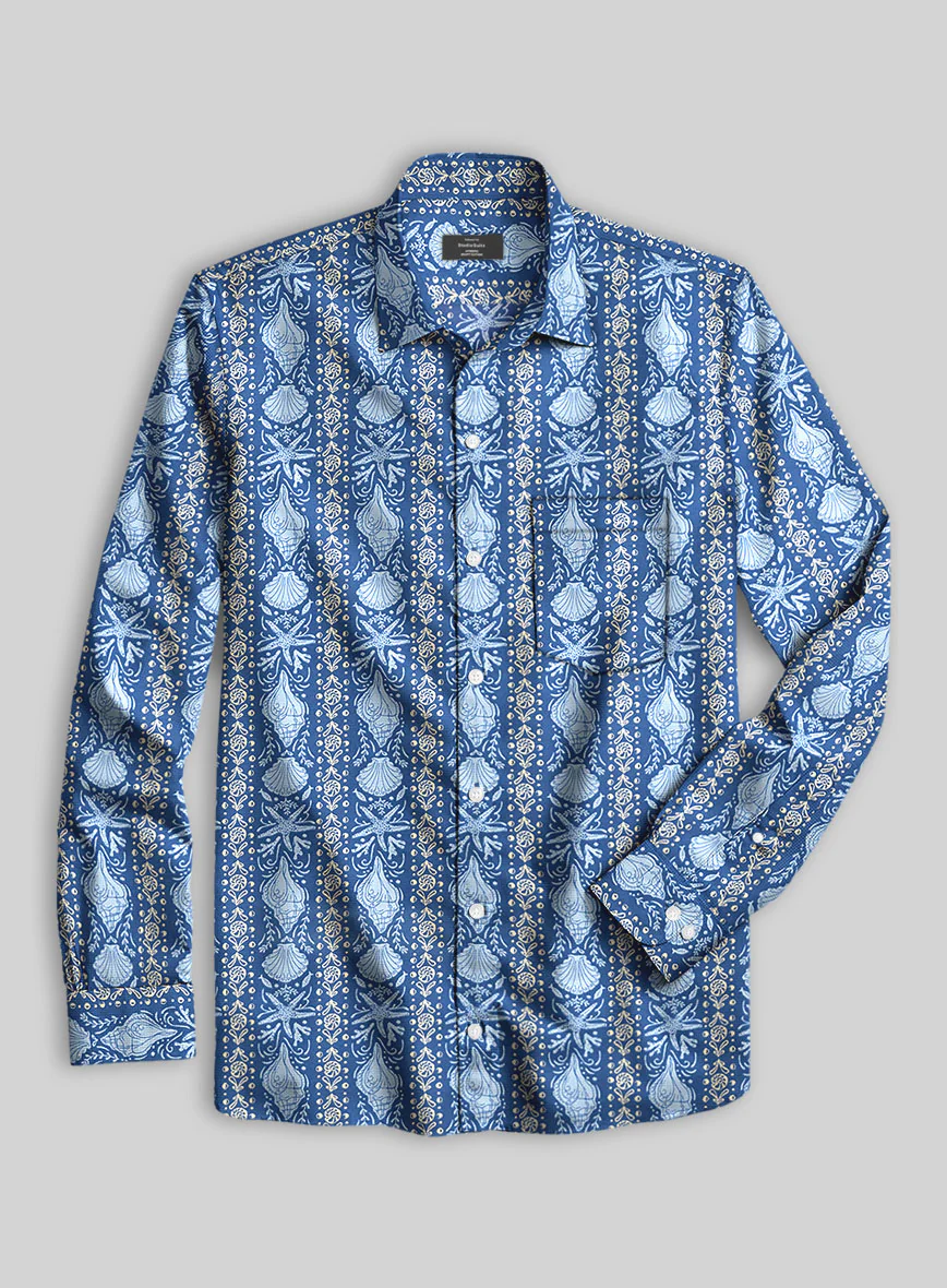 Seashell Cotton Lycra Shirt - Image 2
