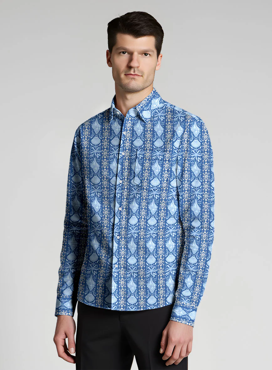 Seashell Cotton Lycra Shirt - Image 3