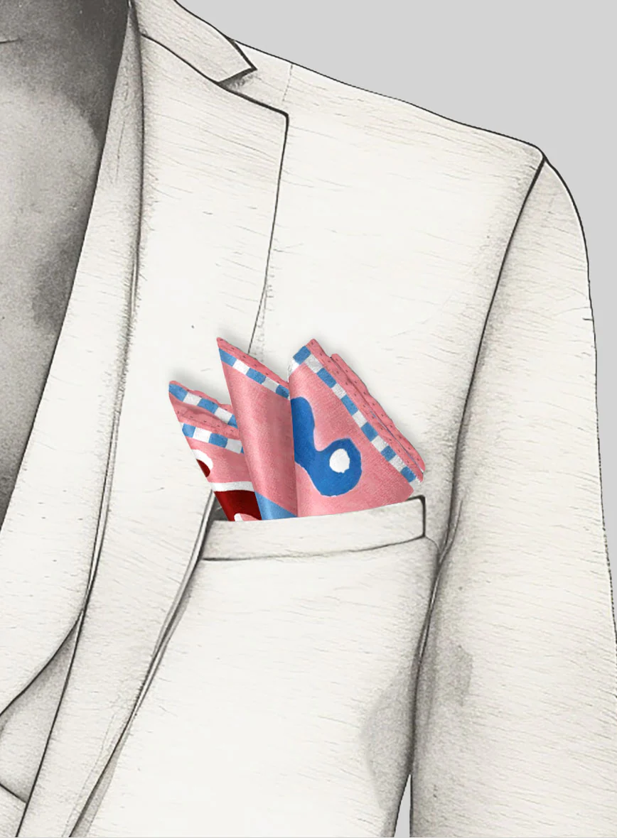 Seaside Abstraction Silk Pocket Square - Image 4