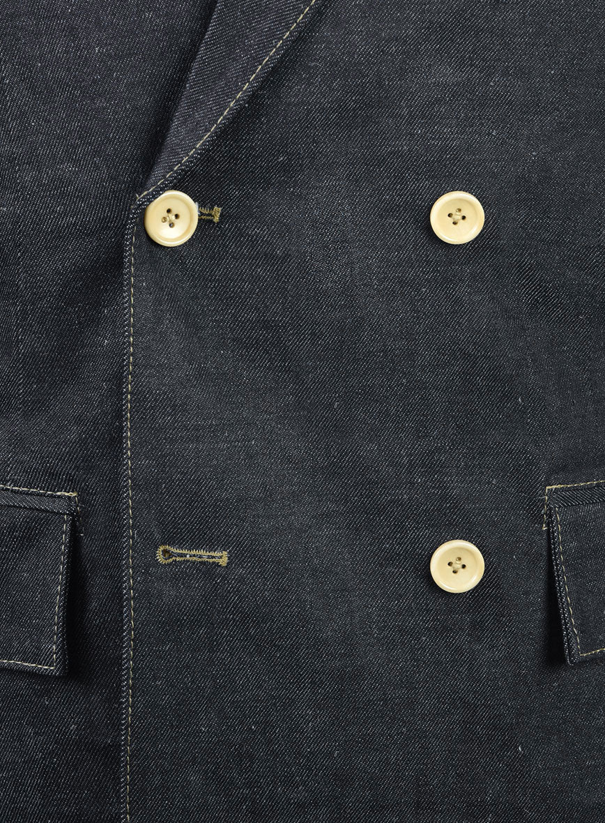 Selvedge Denim Double Breasted Blazer - Image 2