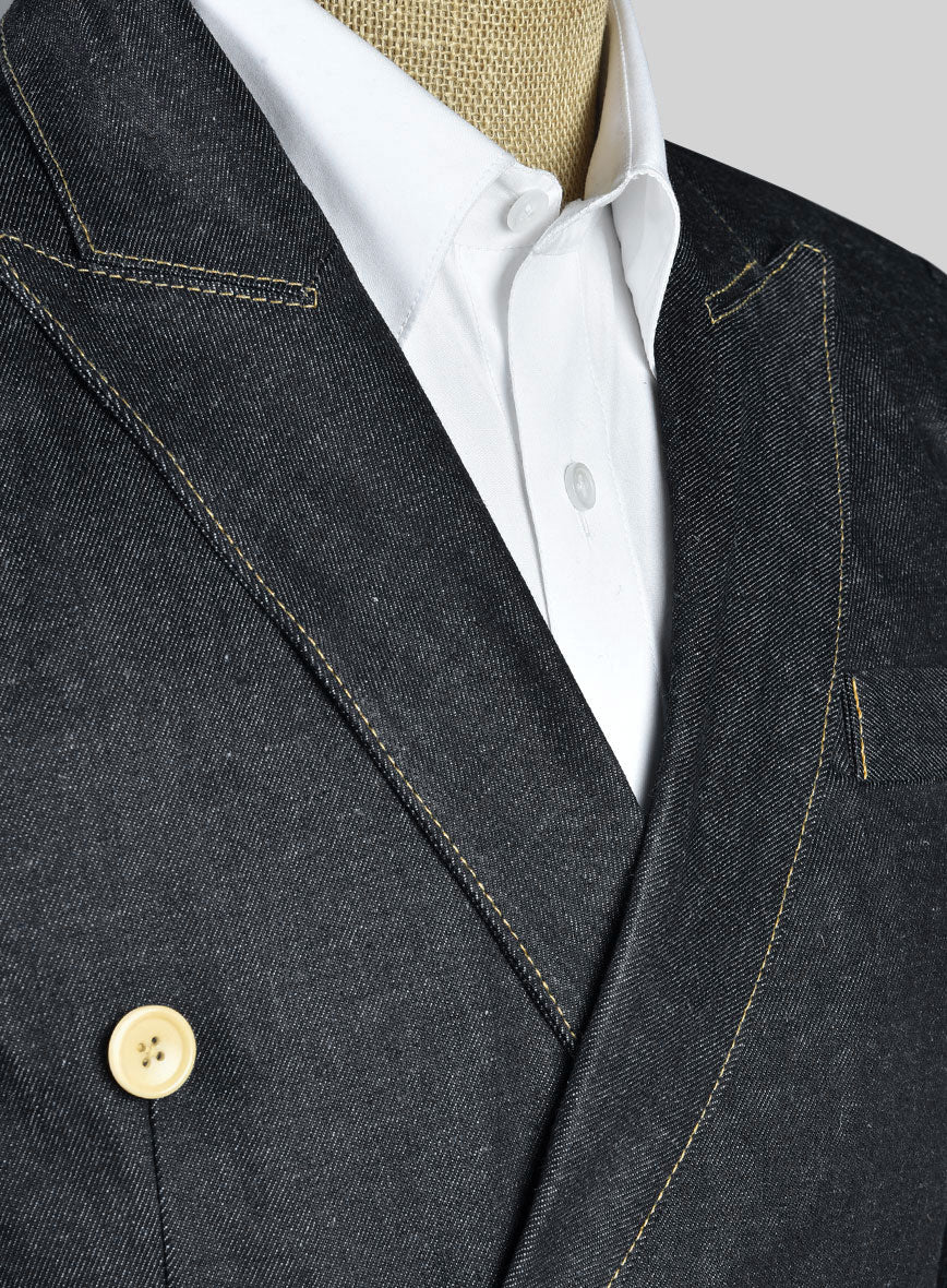 Selvedge Denim Double Breasted Blazer - Image 3