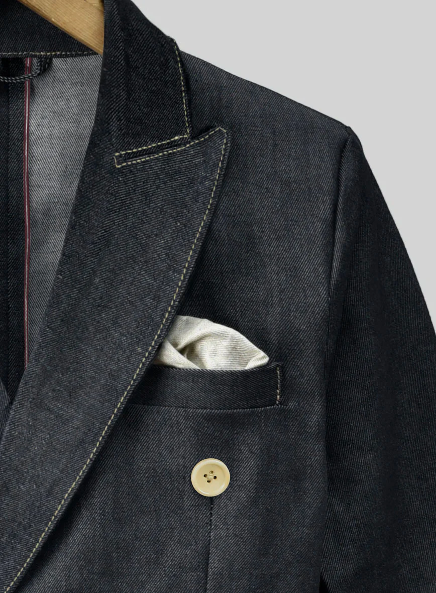 Selvedge Denim Double Breasted Blazer - Image 4