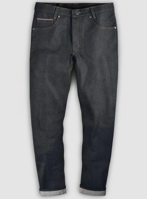Selvedge Denim Jeans - Raw Unwashed - Image 2