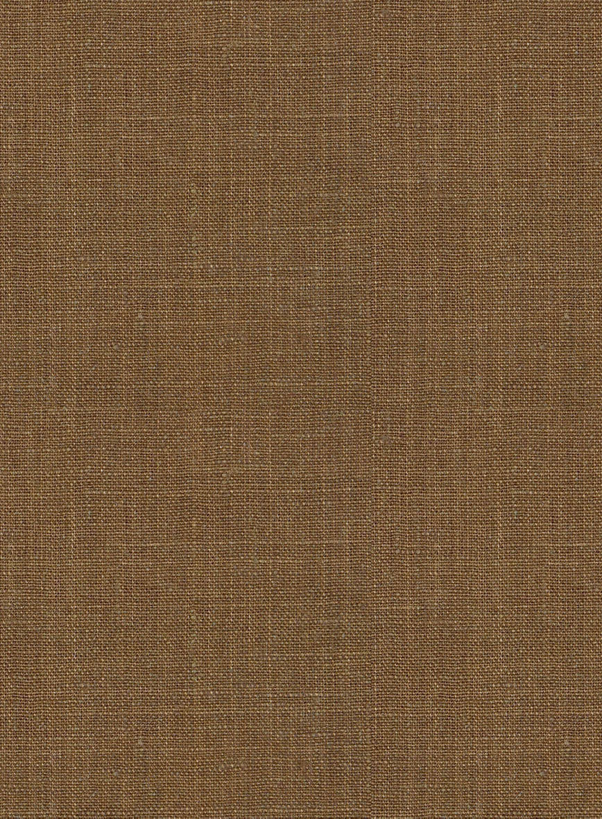 Sepia Brown Linen Newsboy Cap - Image 5