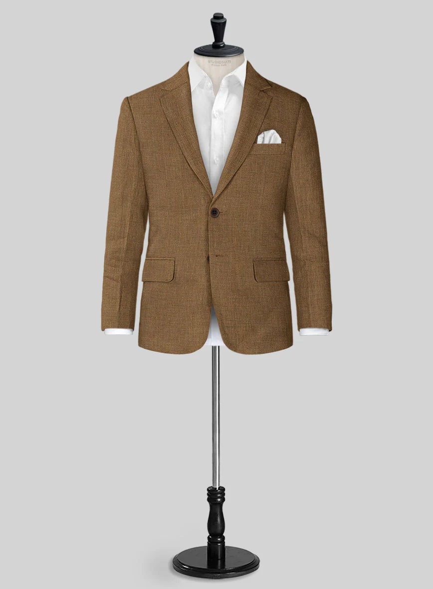 Sepia Brown Linen Boys Suit - Image 2