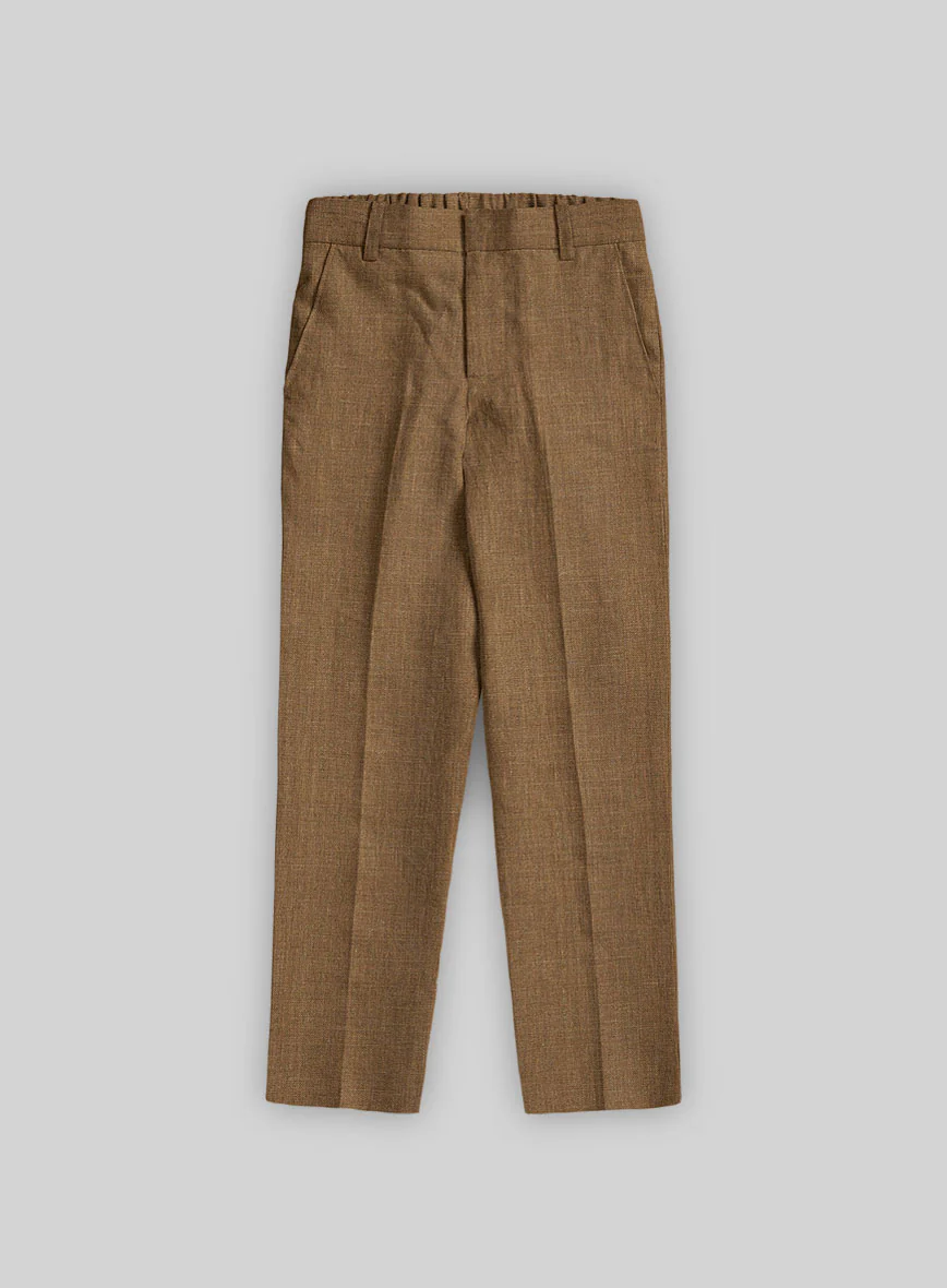 Sepia Brown Linen Boys Suit - Image 3