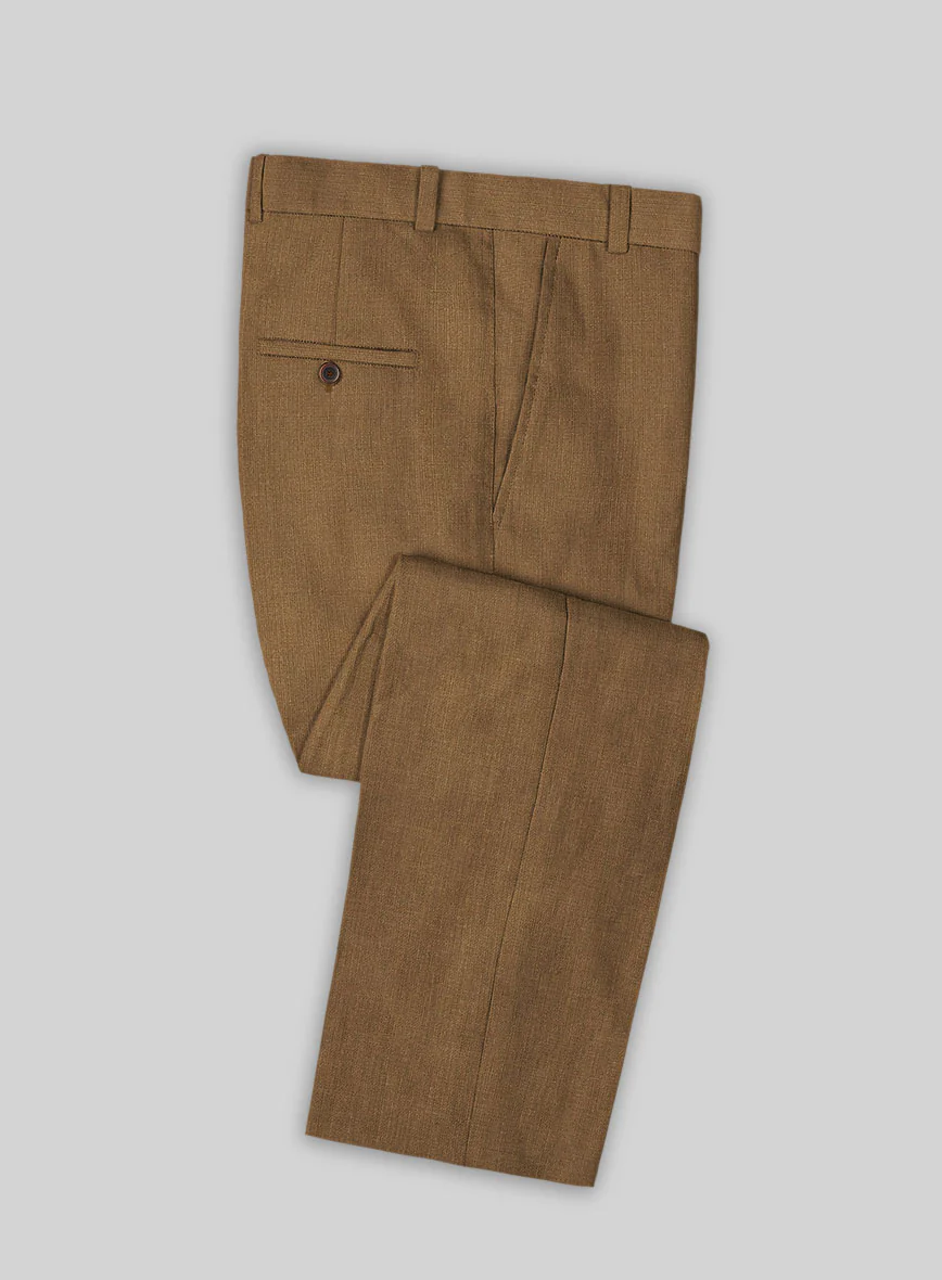 Sepia Brown Linen Suit - Image 6