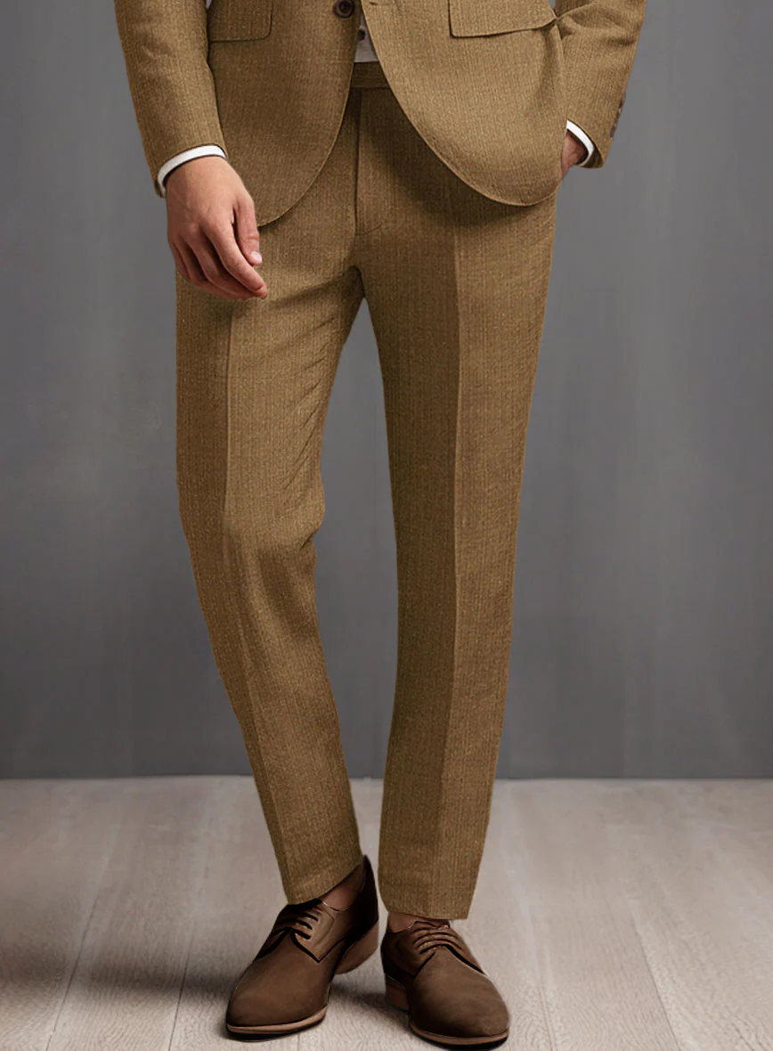 Sepia Brown Linen Suit - Image 7